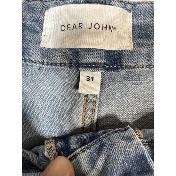 Dear John Womens Audrey Super High Rise Cropped Wide Leg Jeans Sz 31 (actual 34) - Picture 2 of 6